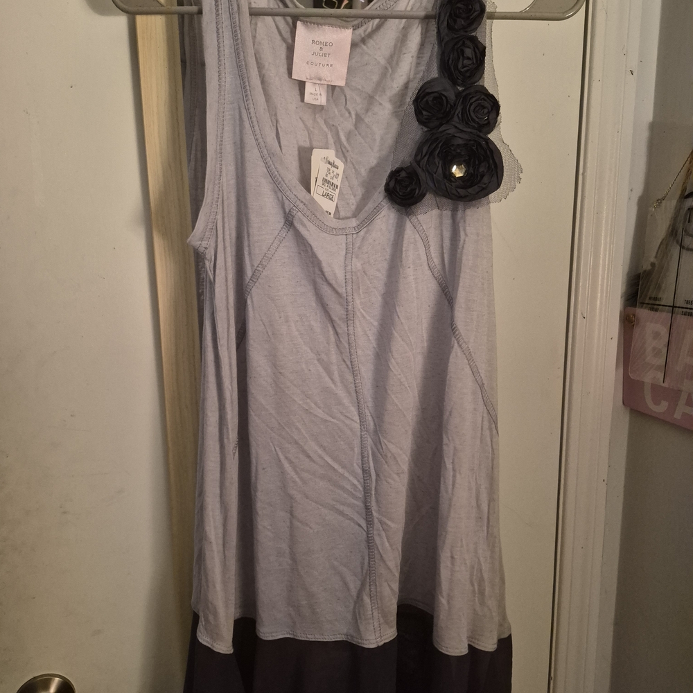 Light Gray and Dark Gray Tank Top